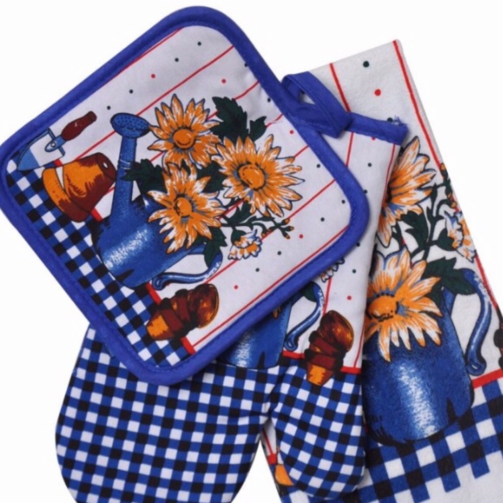 Cotton BRAND NEW Oven Mitt,Pot Holder Towel Set